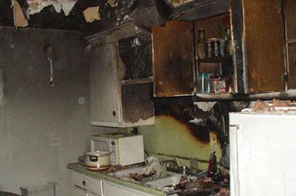 Fire Damage Kitchen 